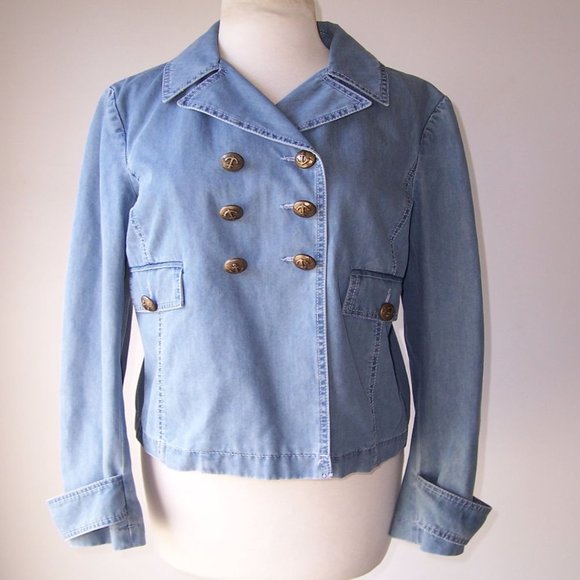 L'AUTRE CHOSE Denim Double Breasted Jacket 44 8 - Picture 1 of 3